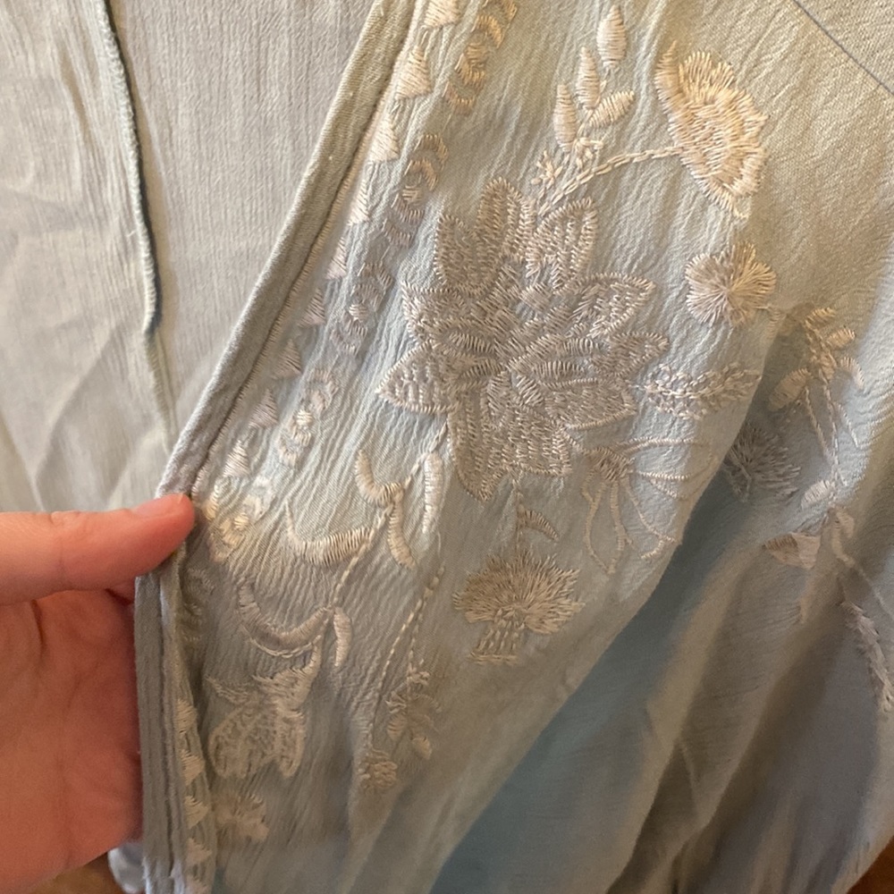 Embroidered Ruffle Kimono - Picture 2 of 4